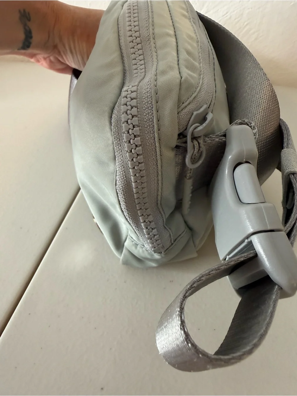 Lululemon Mini Belt Bag Light Gray Crossbody Fanny Pack